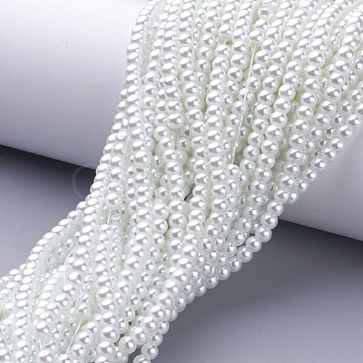 Glass Pearl Beads Strands HY-4D-B01-1