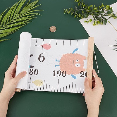 Creative Cartoon Decorative Home Canvas Hanging Height Measurement Ruler HJEW-WH0042-47B-1