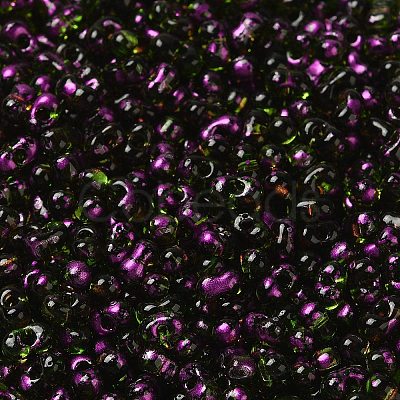 Spray Painted Glass Seed Beads SEED-F005-07A-03-1