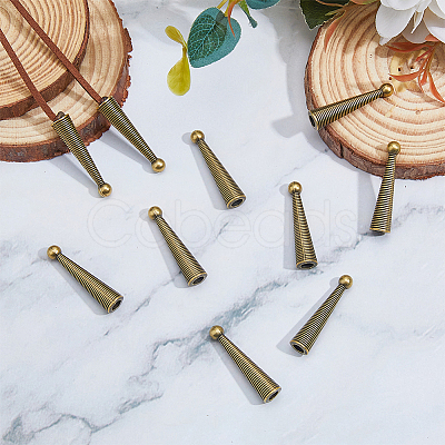 10Pcs Alloy Cord Ends FIND-FH0009-40AB-1