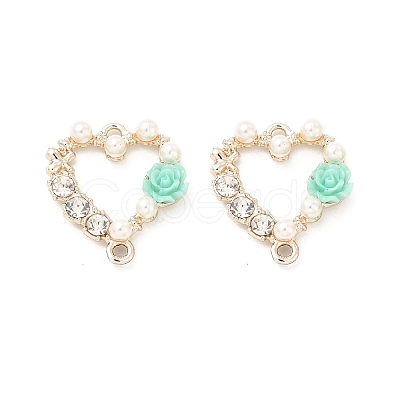 Alloy Crystal Rhinestone Connector Charms LS-PALLOY-E014-04LG-02-1