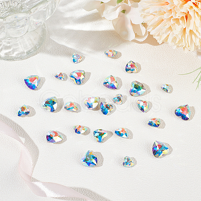30Pcs 3 Styles Glass Rhinestone Cabochons RGLA-BBC0001-05-1