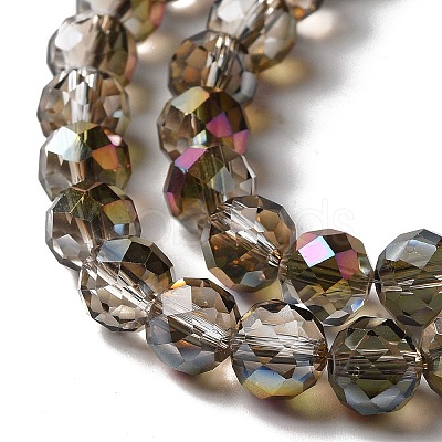 Half Golden Plated Electroplate Beads Strands EGLA-H104-08A-HP02-1