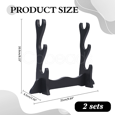 2-Tier MDF Board Sword Display Rack ODIS-WH0043-257B-1