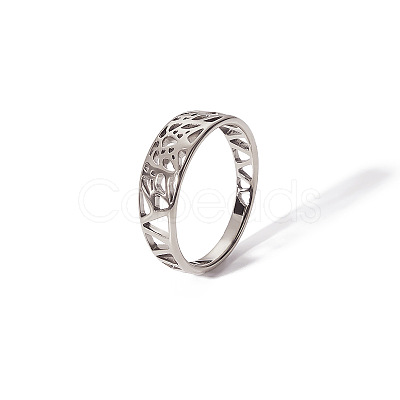 Hollow Design 304 Stainless Steel Ring NC4240-6-1