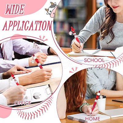 DIY Red Series Personalized Beadable Pen Sets DIY-SZ0009-91-1