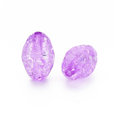 Transparent Crackle Acrylic Beads CACR-S010-03-1