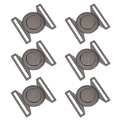 6 Sets Zinc Alloy Side Release Buckles FIND-BC0019-63B-1