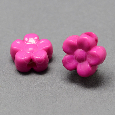 Solid Color Acrylic Beads SACR-R807-06-1