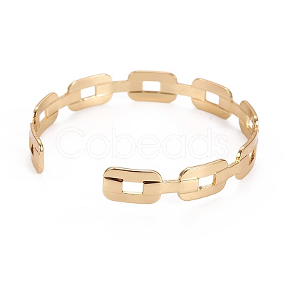Long-Lasting Plated Brass Cuff Bangles BJEW-E370-08G-1