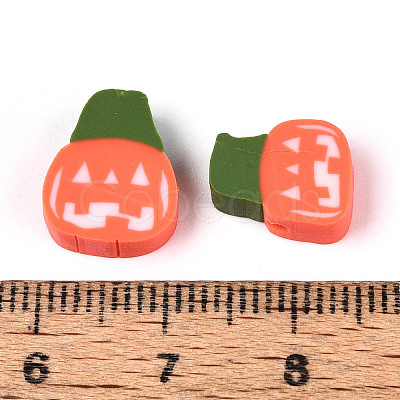 Halloween Handmade Polymer Clay Beads CLAY-T022-15A-1