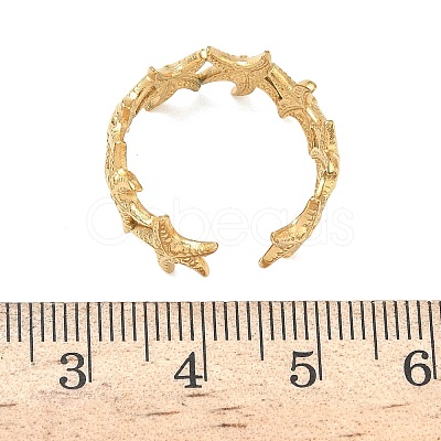 Adjustable 304 Stainless Steel Cuff Open Rings for Women RJEW-Z122-03G-02-1