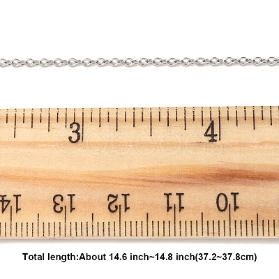 4Pcs 304 Stainless Steel Cable Chain Necklace Making STAS-FS0001-81P-1