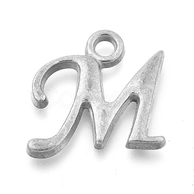 Alloy Letter Pendants PALLOY-J718-01C-M-1