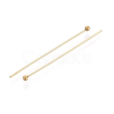 304 Stainless Steel Head Pins STAS-T065-35mm-20G-1