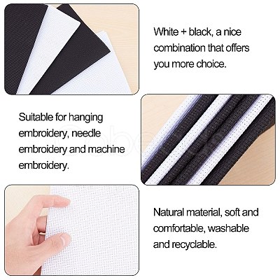 Cross Stitch Canvas Fabric Embroidery Cloth Fabric DIY-NB0004-06-1