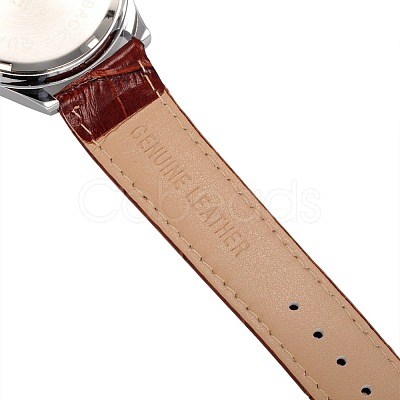 Stainless Steel Leather Wrist Watch WACH-A002-07-1