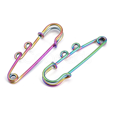 Ion Plating(IP) 304 Stainless Steel Safety Pins Brooch Findings STAS-K252-05A-RC-1
