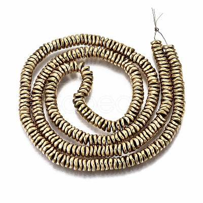 Electroplate Non-magnetic Synthetic Hematite Beads Strands X-G-T114-55G-1
