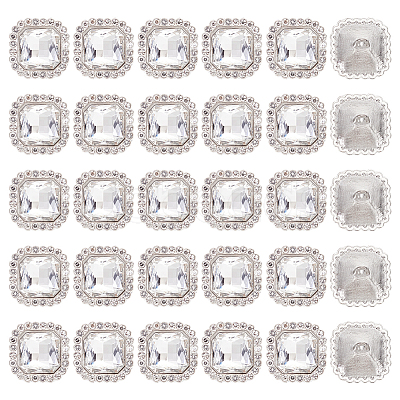Alloy Rhinestone Shank Buttons DIY-MA0005-99B-1
