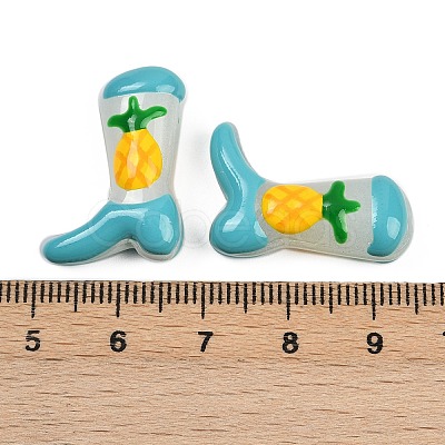 Boot Baking Paint Glass Enamel Beads LAMP-C020-02E-1