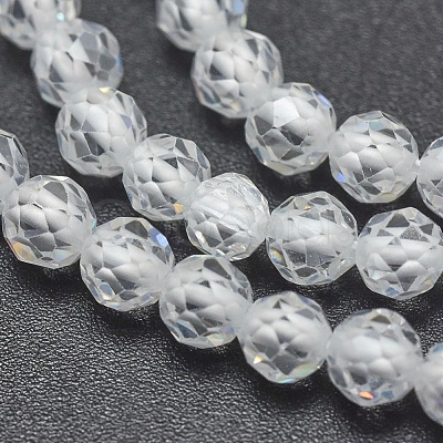 Cubic Zirconia Beads Strands G-G792-47-01C-1