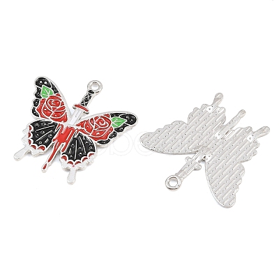 Alloy with Black Enamel Pendants AL-CBA2919-02P-02-1