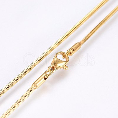 304 Stainless Steel Snake Chain Necklaces NJEW-F221-05G-1