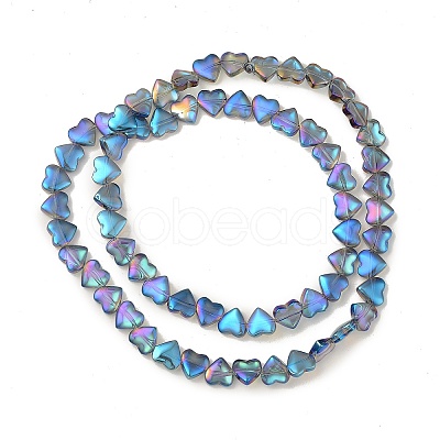 Electroplate Transparent Glass Beads Strands EGLA-L044-E-02-1