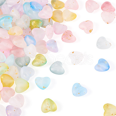 110Pcs 11 Colors Frosted Transparent Acrylic Beads OACR-TA0003-52-1