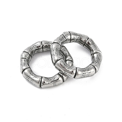 Bamboo Joint Ring 316 Surgical Stainless Steel Hoop Nose Rings EJEW-G416-19C-AS-1