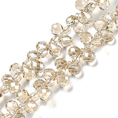 Electroplate Transparent Glass Beads Strands EGLA-P052-01A-PL01-1