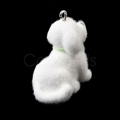Flocking Opaque Resin Pendants RESI-G128-01M-1