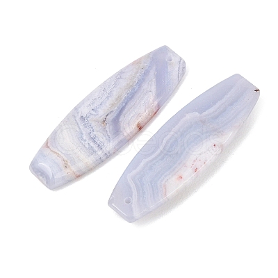 Natural Blue Lace Agate Pendants G-K381-20B-1