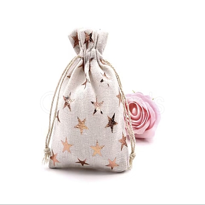 Christmas Theme Cotton Fabric Cloth Bag ABAG-H104-B01-1