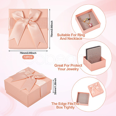 Square Paper Jewelry Set Gift Box CON-TAC0013-03A-1