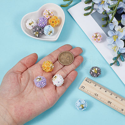 12Pcs 6 Colors Handmade Polymer Clay Beads CLAY-FG0001-01A-1
