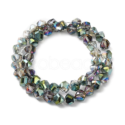Transparent Electroplate Glass Beads Strands EGLA-I017-04-HP02-1