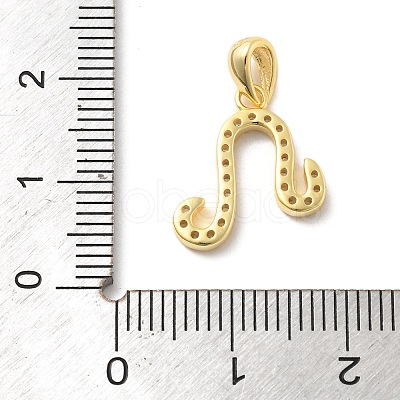 925 Sterling Silver Micro Pave Clear Cubic Zirconia Pendants STER-Z012-06G-01-1