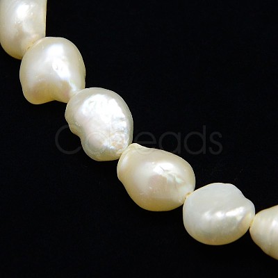 Natural Cultured Freshwater Pearl Beads Strands PEAR-L001-18-1