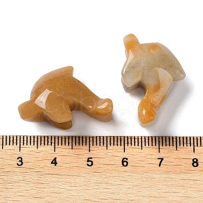 Natural Topaz Jade Carved Healing Dolphin Figurines G-B062-01D-1