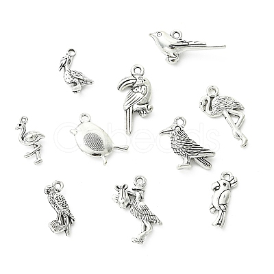 80Pcs 8 Styles Tibetan Style Alloy Pendants FIND-CJ0006-09-1
