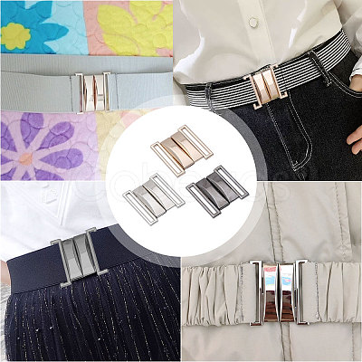 6 Pairs 3 Colors Alloy Interlocking Clasps FIND-CA0009-21-1