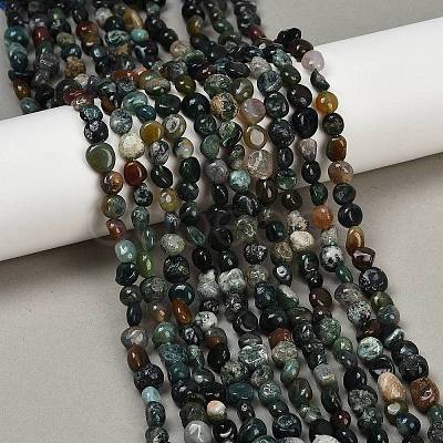 Natural Indian Agate Beads Strands G-Q060-D08-01-1