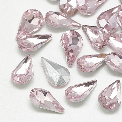 Pointed Back Glass Rhinestone Cabochons RGLA-T082-5x8mm-10-1