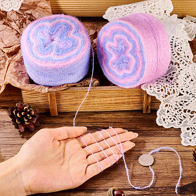 Gradient Segment Dyed Super Fine Mohair Yarn DIY-TAC0033-03E-1