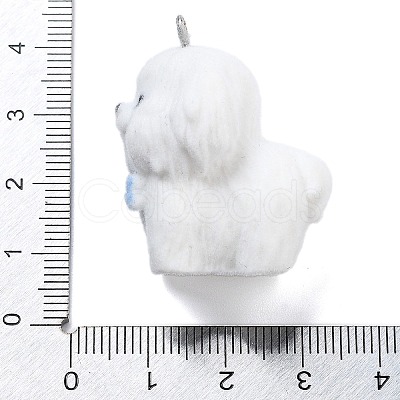 Flocky Resin Pendants RESI-Q002-06B-1