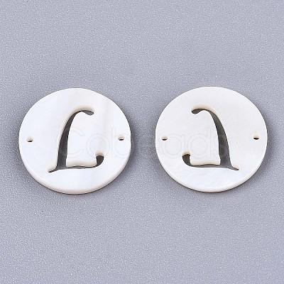 Natural Freshwater Shell Links Connectors SHEL-S276-120L-1