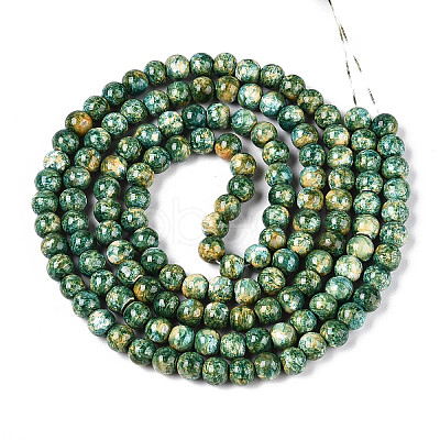 Baking Paint Glass Beads Strands X-DGLA-N016-6mm-07-1