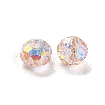 Transparent Electroplate Glass Beads GLAA-L046-02D-1
